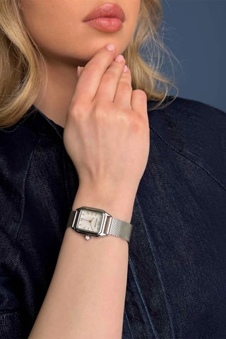 Montre à quartz en acier Nira - Argenté