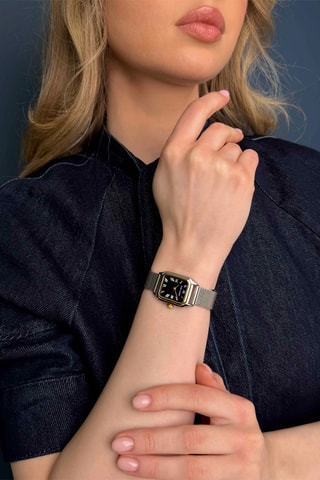 Montre à quartz en acier Palermo - Argenté et doré