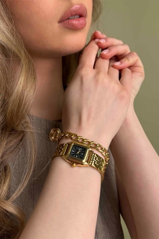 Montre à quartz en acier Royale - Doré