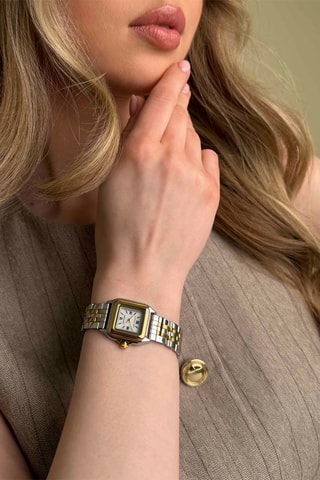 Montre à quartz en acier Vivienne - Argenté et doré