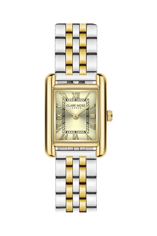 Montre à quartz en acier Magnolia - Argenté et doré