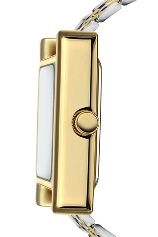 Montre à quartz en acier Magnolia - Argenté et doré