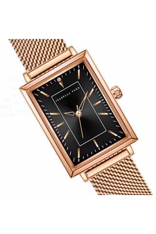 Montre à quartz en acier et diamant Odette