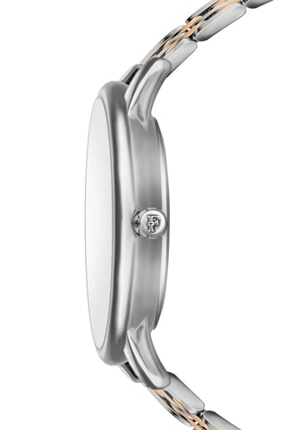 Montre à quartz en acier et diamant Skylar