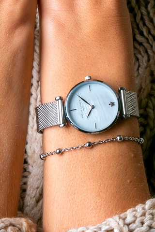 Set Quartz Horloge en Stalen Horlogeband - Zilverkleurig