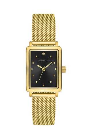 Montre à quartz en acier et diamant Cléophée