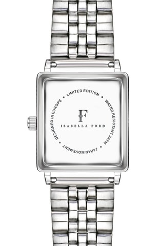 Montre à quartz en acier et diamant Morgan