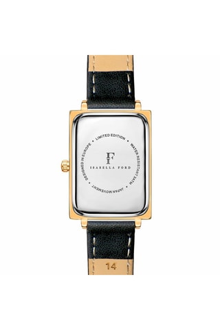 Montre à quartz en cuir et diamant Elodie