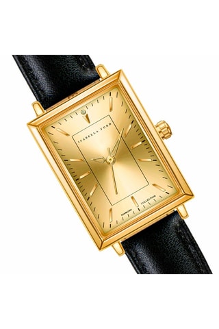 Montre à quartz en cuir et diamant Elodie