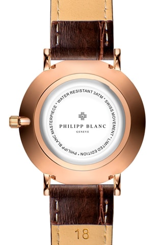 Leren en Parelmoeren Quartz Horloge