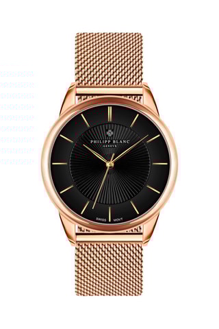 Montre à quartz en acier - Doré rose