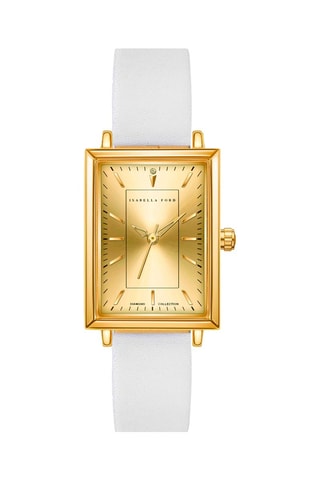 Montre à quartz en cuir et diamant Elodie