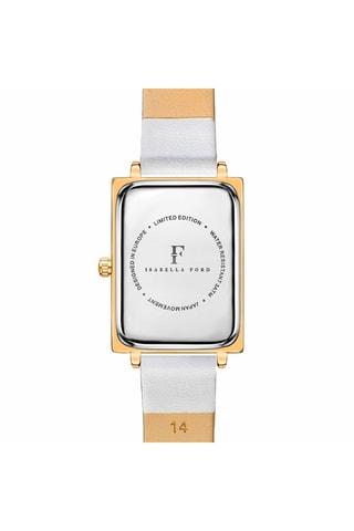 Montre à quartz en cuir et diamant Elodie