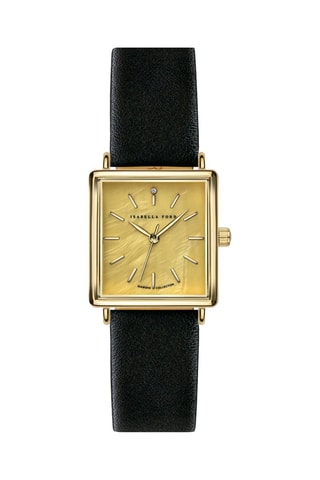 Montre à quartz en cuir, nacre et diamant Gisèle