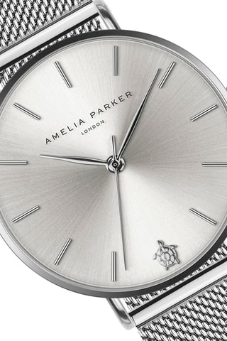 Set Quartz Horloge en Stalen Armband - Zilverkleurig