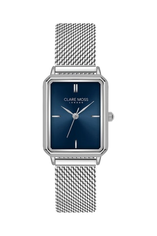 Montre à quartz en acier - Argenté et bleu