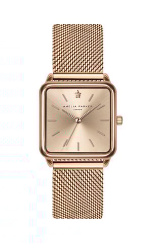 Montre à quartz en acier Gold Plaza - Doré rose