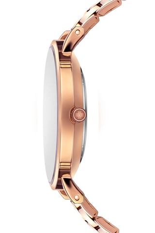 Montre à quartz en acier - Doré rose