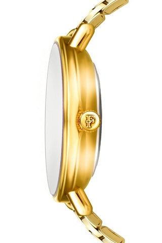 Montre à quartz en acier et diamant Luna