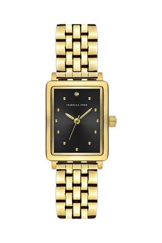 Montre à quartz en acier et diamant Cléophée