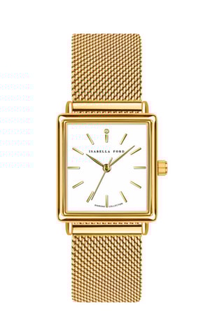 Montre à quartz en acier et diamant Charlotte