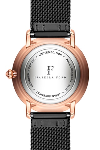 Stalen Quartz Horloge met Diamanten Aurore  