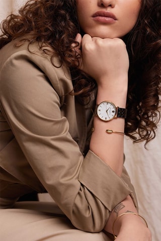 Montre à quartz en acier et nacre Pearl of the Sea