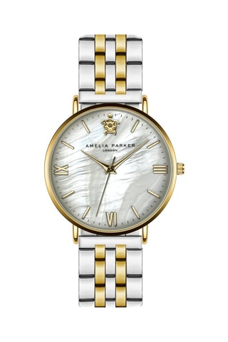 Montre à quartz en acier et nacre Pearl of the Sea