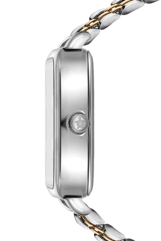 Montre à quartz en acier - Doré rose et argenté