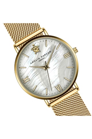 Montre à quartz en acier et nacre Pearl of the Sea