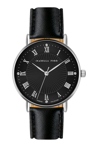 Coffret montre à quartz diamants et bracelets en acier Désirée