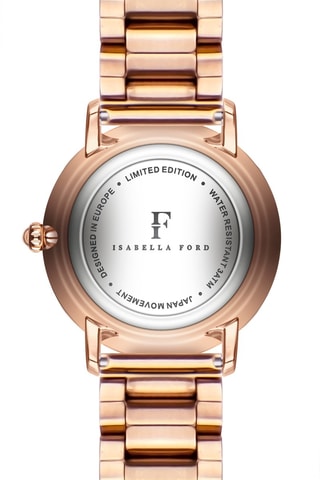 Montre à quartz en acier et diamant Elisabeth