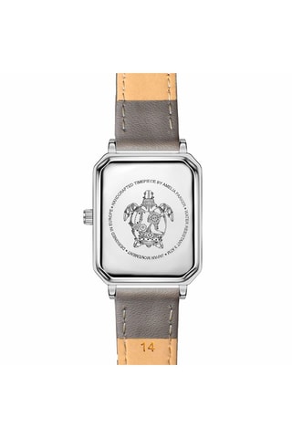 Montre à quartz en cuir Serendipity Sea - Gris et argenté