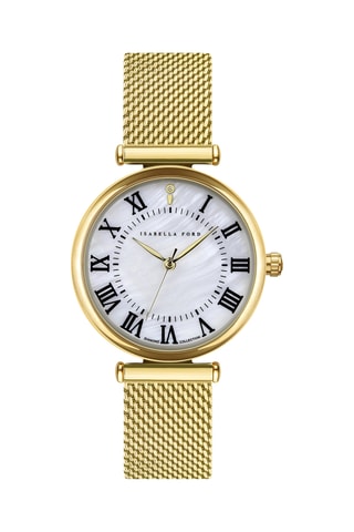 Montre à quartz en acier Elodine - Doré