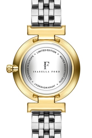 Montre à quartz en acier Elodine - Argenté et doré