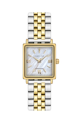 Montre à quartz en acier Mireille - Noir et doré