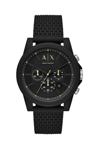 Orologio al quarzo in silicone - Nero - Cronografo