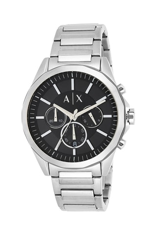 Orologio al quarzo in acciaio - Argentato - Cronografo