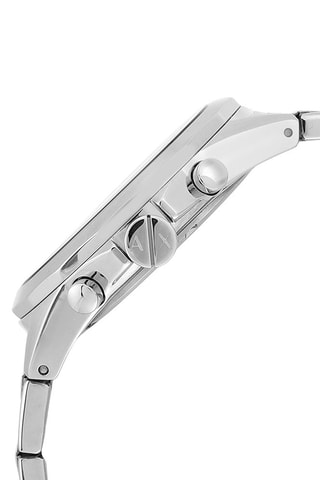 Orologio al quarzo in acciaio - Argentato - Cronografo