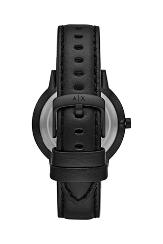 Orologio al quarzo in pelle - Nero - Cronografo