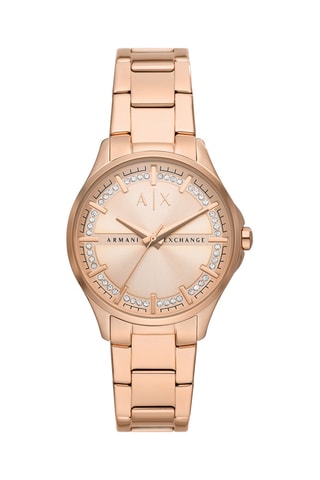 Orologio al quarzo Lady Hampton in acciaio e cristalli - Dorato rosa