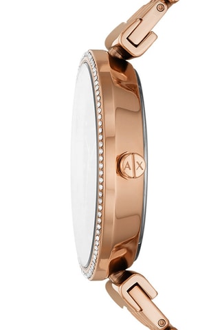 Orologio al quarzo in acciaio e cristalli - Dorato rosa