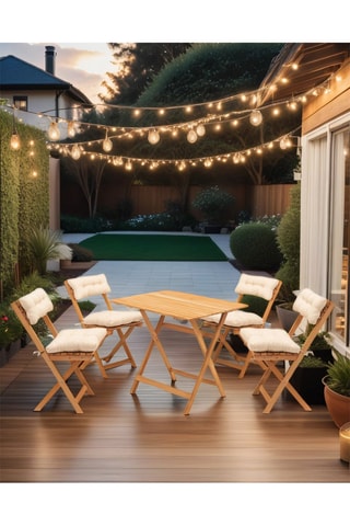 Ensemble de jardin en hêtre - 4 places