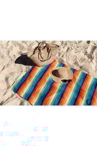 Serviette de plage réversible - Rouge - 70 x 130 cm