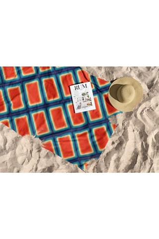 Serviette de plage réversible - Rouge - 70 x 130 cm