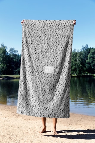 Serviette de plage réversible - Orange - 70 x 130 cm