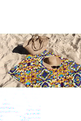 Serviette de plage réversible - Orange - 70 x 130 cm