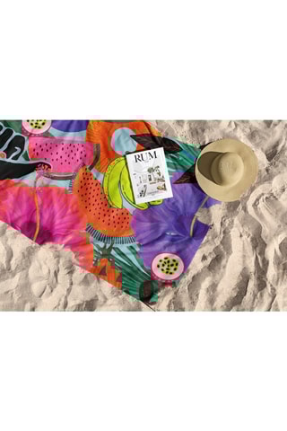 Serviette de plage réversible - Violet - 90 x 150 cm