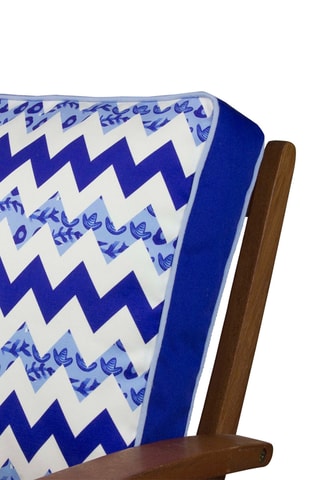 Coussin - Blanc et bleu roi - 42 x 42 cm