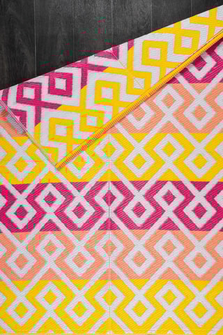 Tapis d'extérieur - Jaune et rose